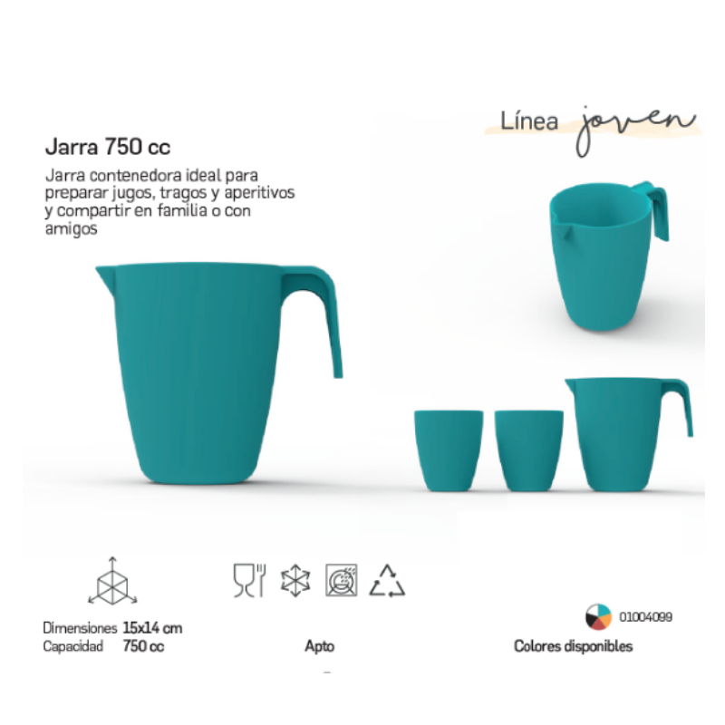 Jarra plastica glam por mayor - Bazar Mayorista