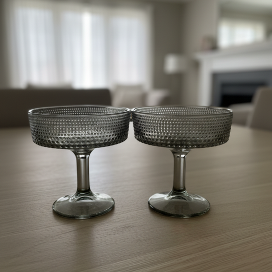 set x 6 copas de champagne Dot Grey por mayor - Bazar Mayorista
