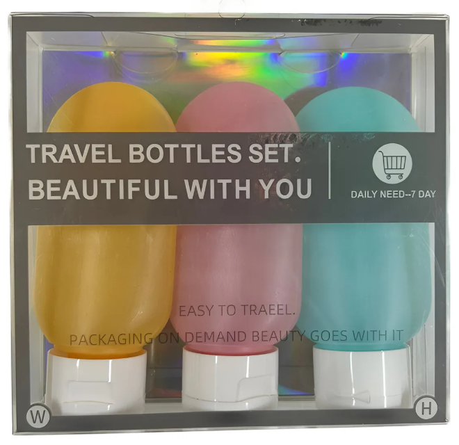 Pack x3 botellas travel por mayor - Bazar Mayorista