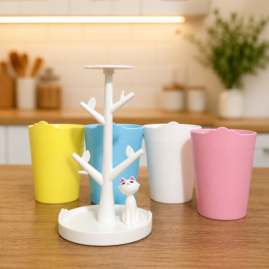 Set de vasos Cat por mayor - Bazar Mayorista