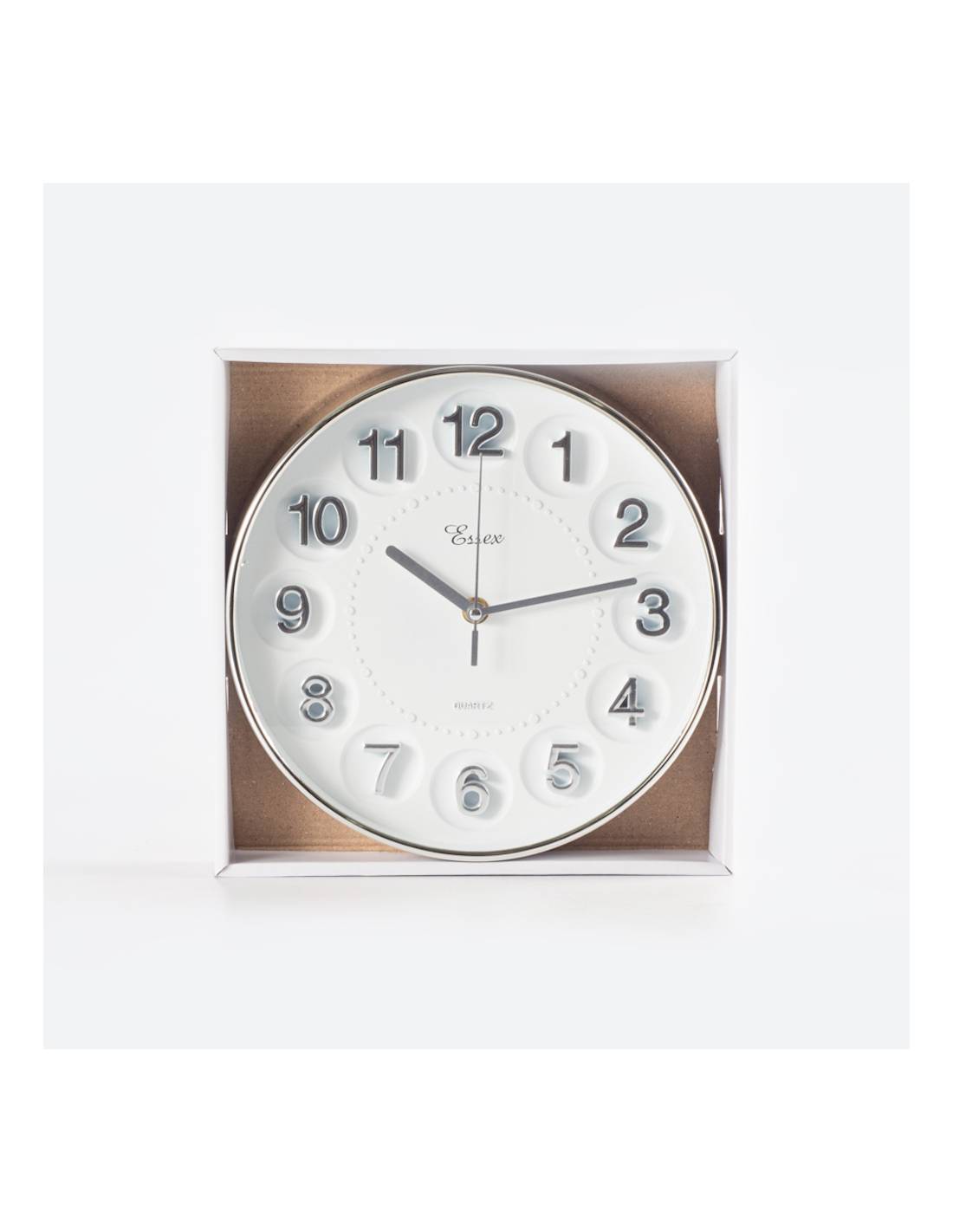 Reloj pared plata chico por mayor - Bazar Mayorista