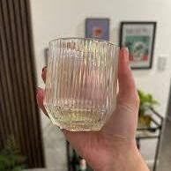 Vaso corto diamont line gold por mayor - Bazar Mayorista
