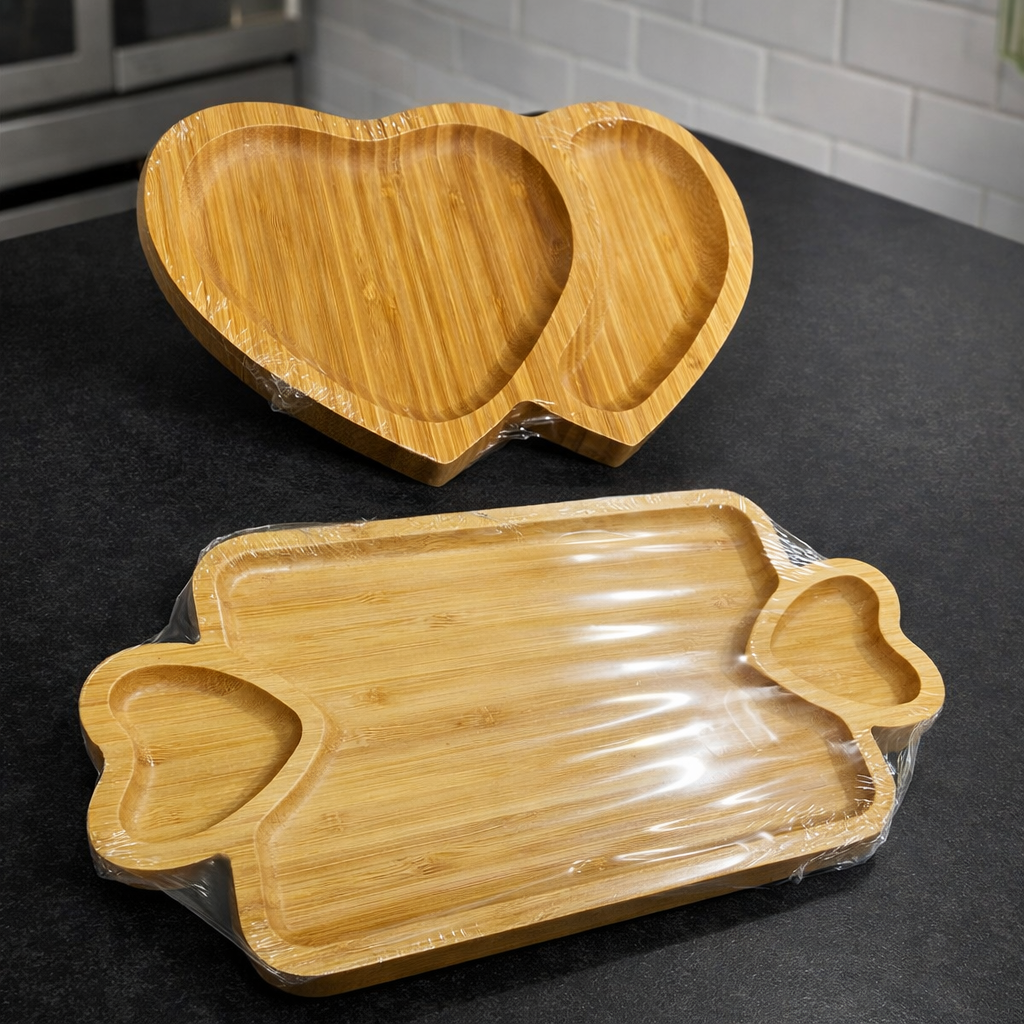 Plato de madera Diseño por mayor - Bazar Mayorista