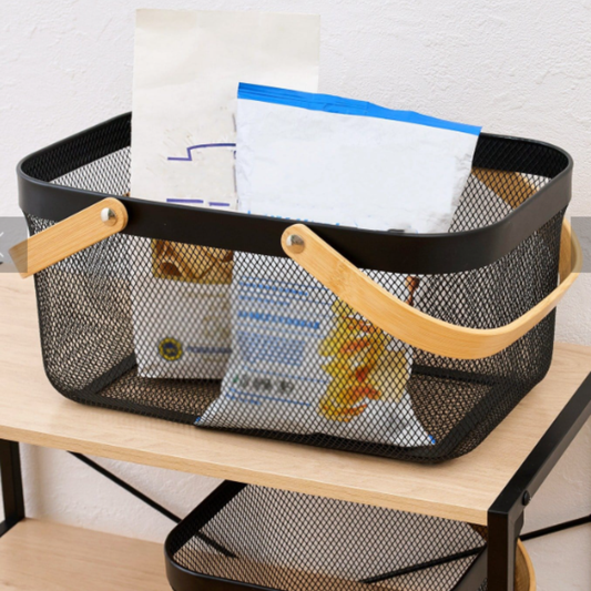 Canasto Metálico organizador rectangular por mayor - Bazar Mayorista