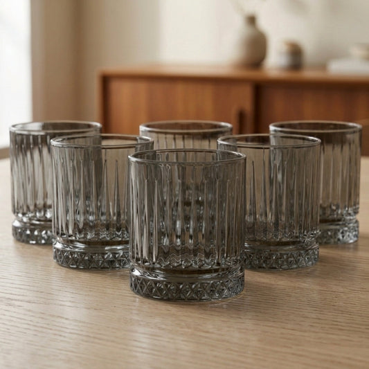 Set x6 vasos whisky Diamonds Grey por mayor - Bazar Mayorista