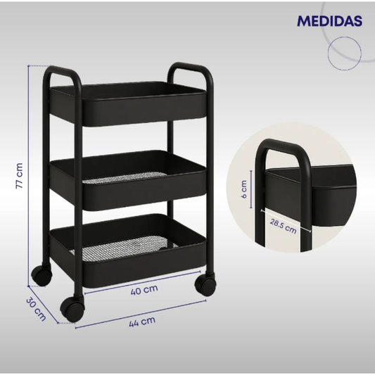 Carro Organizador Auxiliar por mayor - Bazar Mayorista