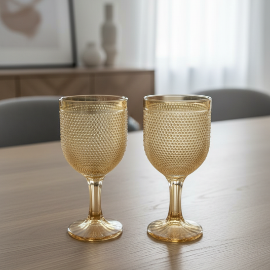 Set x6 copas de vino Dot gold por mayor - Bazar Mayorista