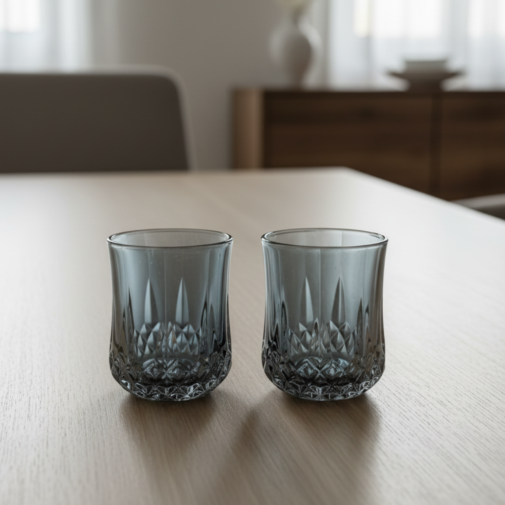 Set x 6 vasos corto Stylo Grey por mayor - Bazar Mayorista