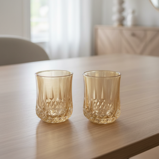 Set x 6 vasos corto Stylo Gold por mayor - Bazar Mayorista