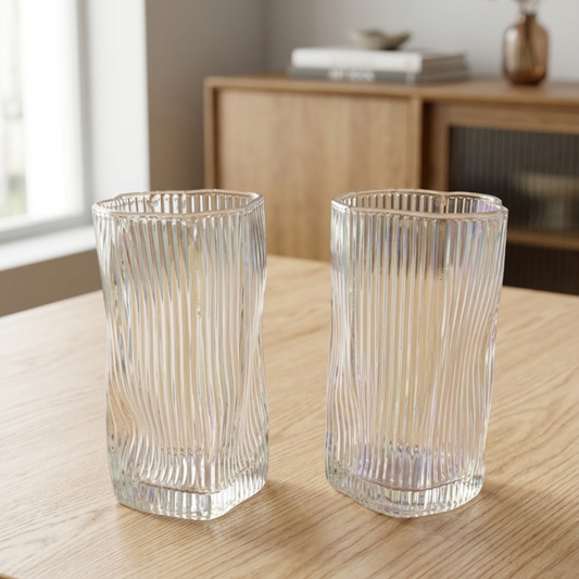 Set x6 vasos altos curved tornasol por mayor - Bazar Mayorista