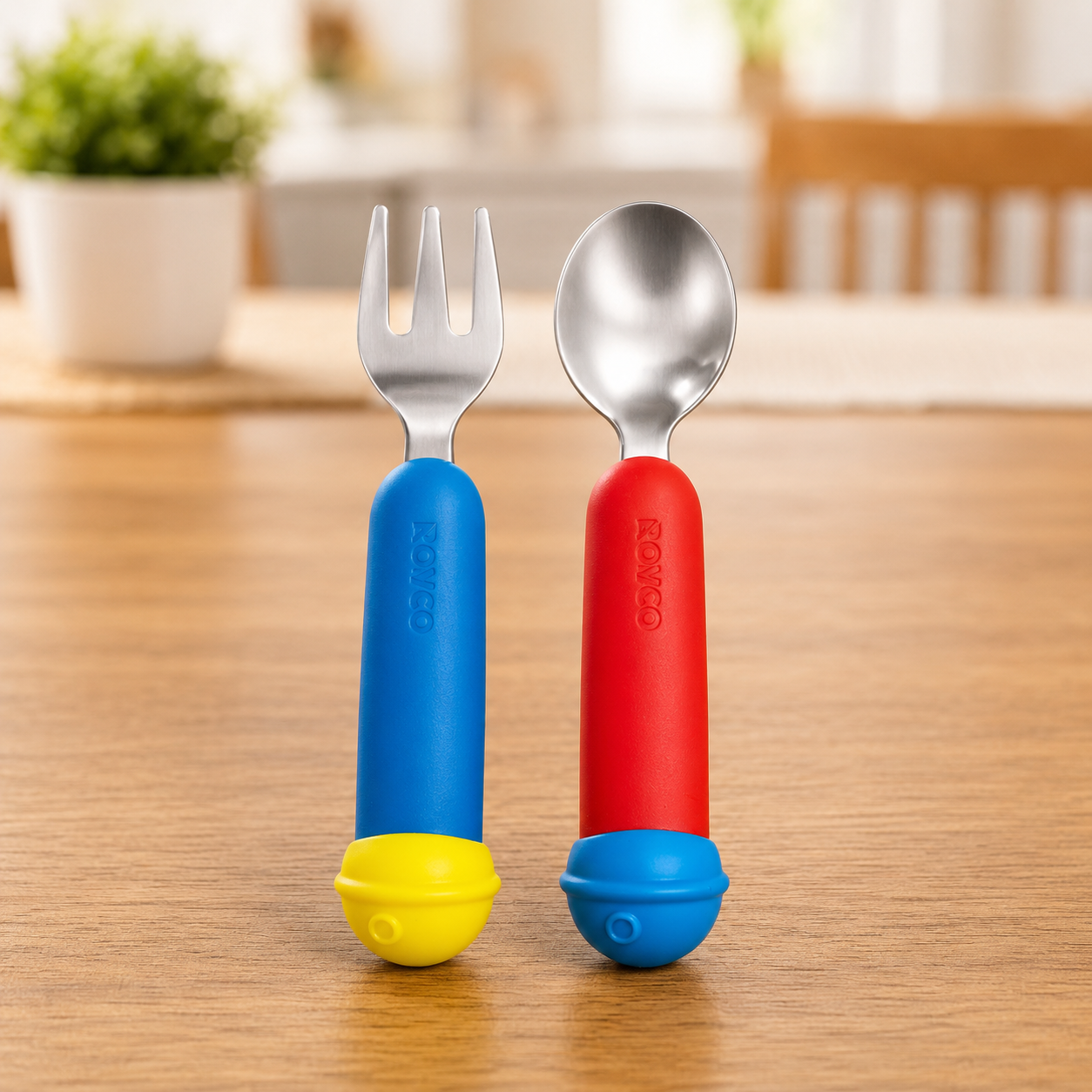 Set de Cubierto infantil bicolor por mayor - Bazar Mayorista