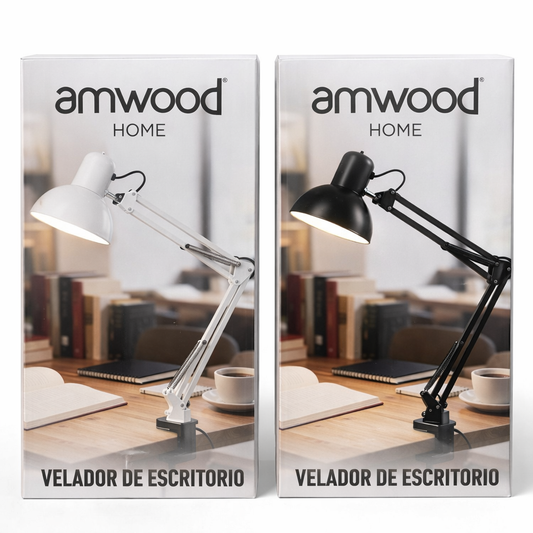 Lampara Amwood con morsa por mayor - Bazar Mayorista
