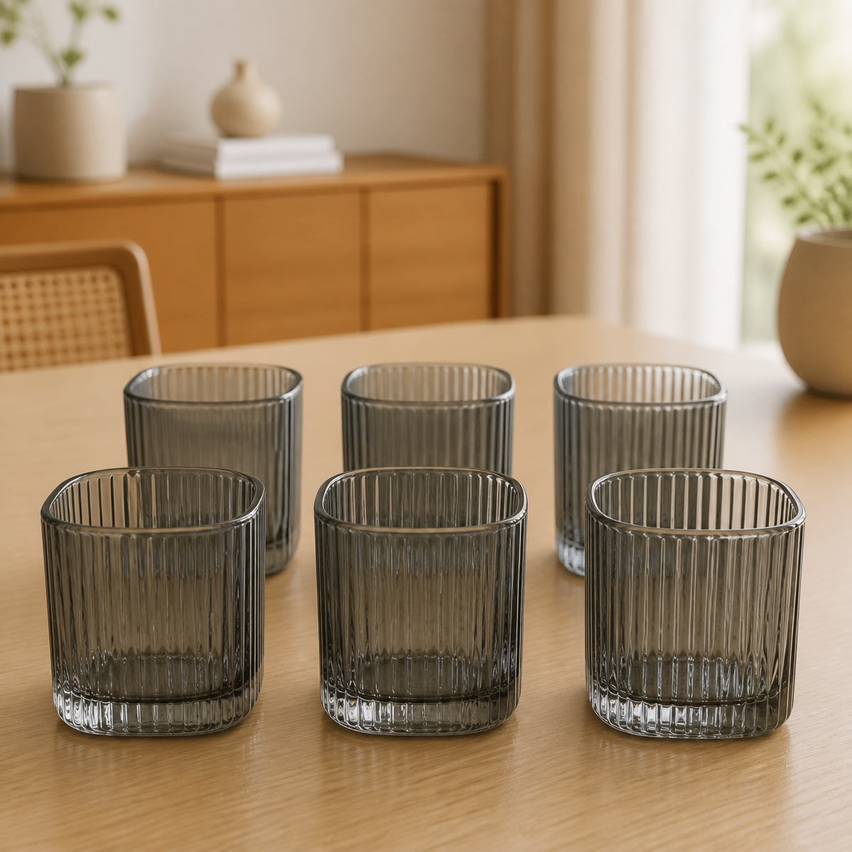 RM42-100 - Set x 6 vasos bajos Cube Grey - set x6