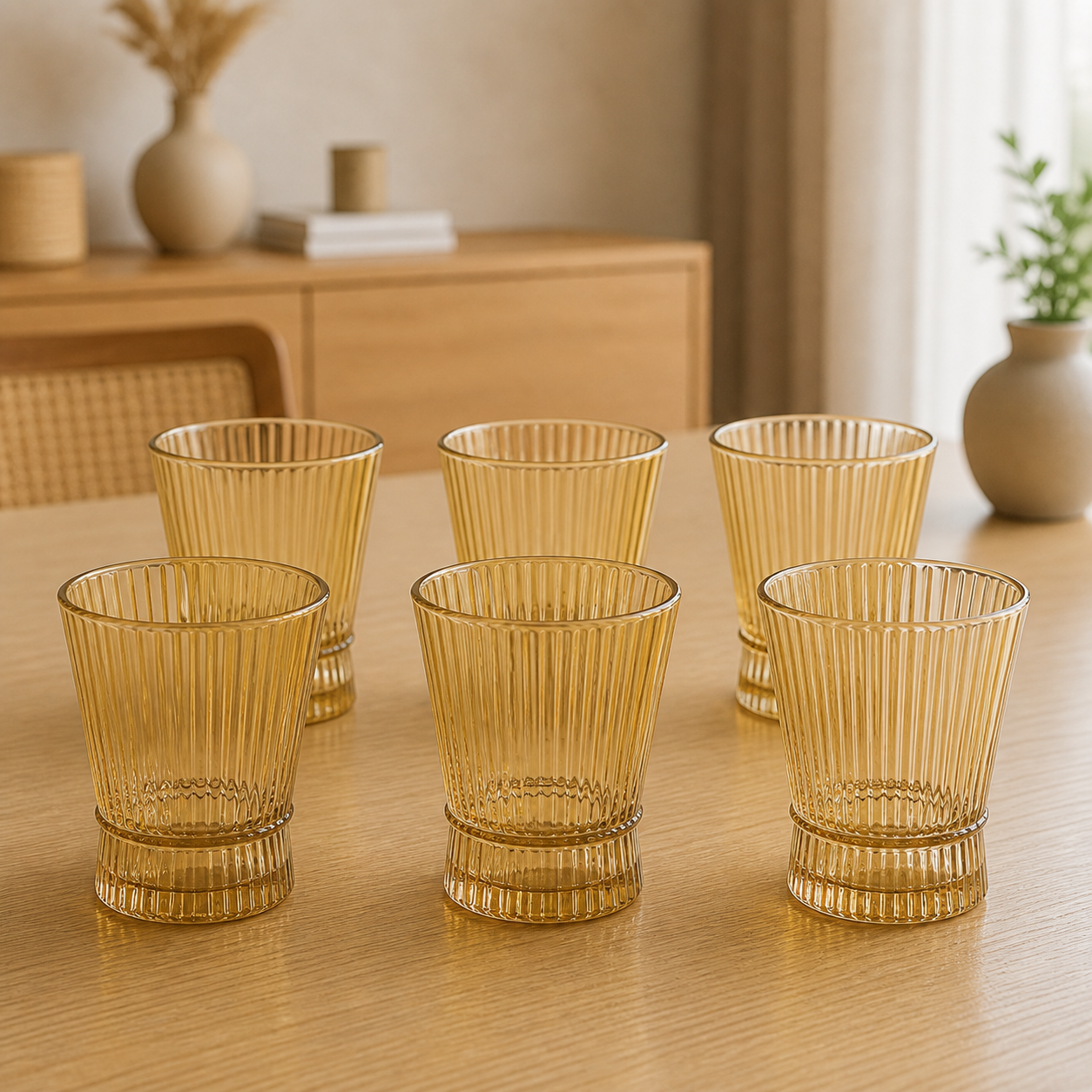 RM42-56 - Set x 6 vasos cortos white corner gold - set x6
