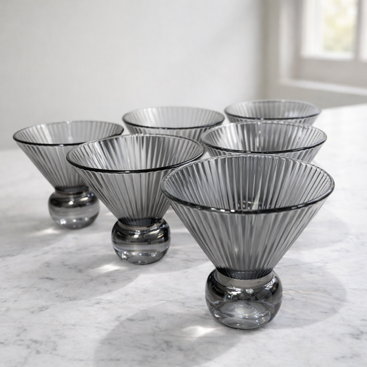 Set x 6 compoteras Corner Grey por mayor - Bazar Mayorista