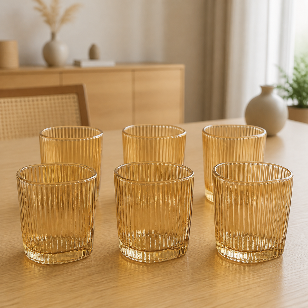 RM42-89 - Set x6 vasos bajos curved gold - set x6