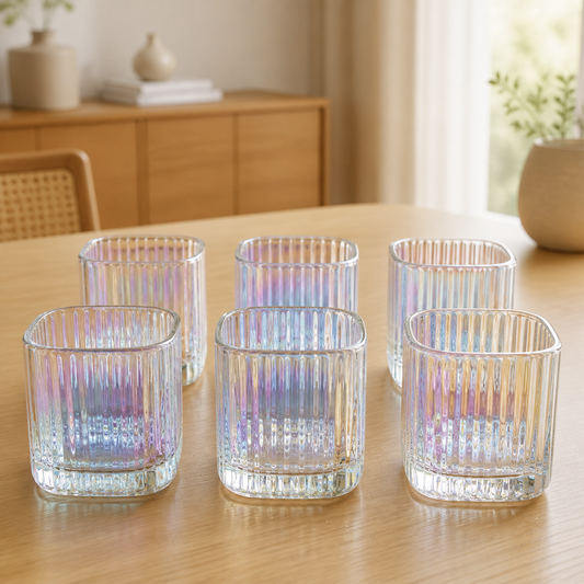 RM42-99 - Set x 6 vasos bajos Cube Tornasol - set x6