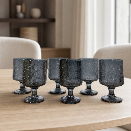 Set x6 Copas cortas de vidrio Margarita Grey