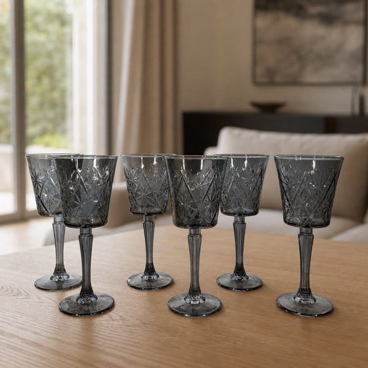 Set x6 Copas de vino Estrella Grey