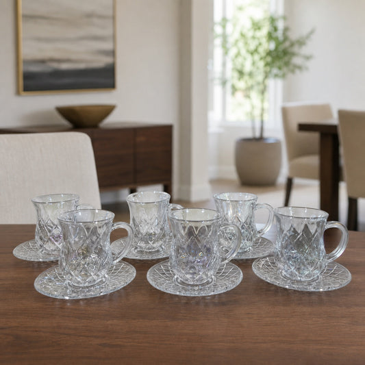 Set x6 Tazas con plato Ice Colorfull