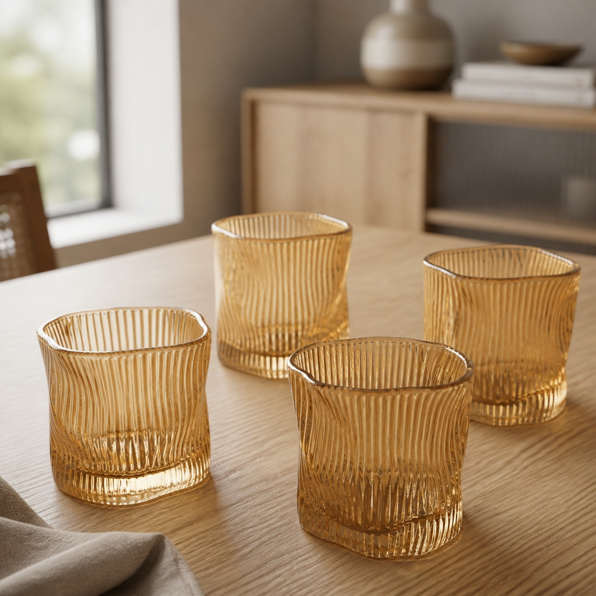 Set x6 vasos bajos curved gold lifestyle RM42-89