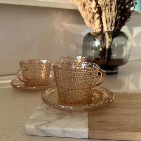 Set tazas cafe point gold por mayor - Bazar Mayorista